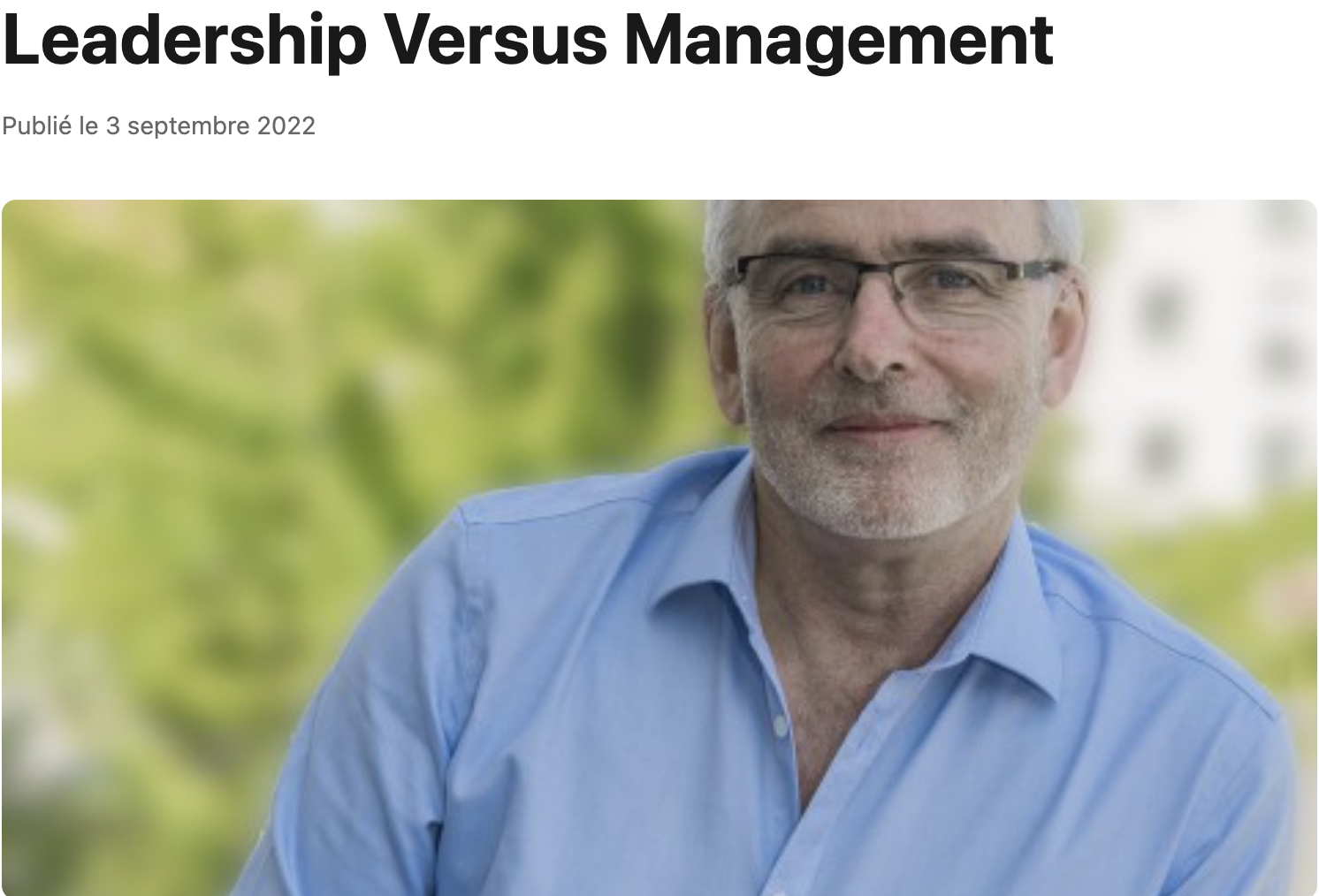 article Leadership Versus Management